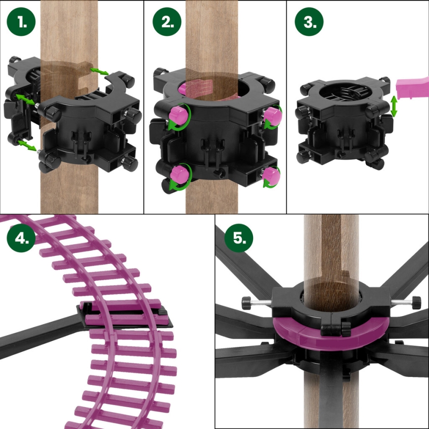 LED-Weihnachtsdekoration 10xLED/4xAA Zug