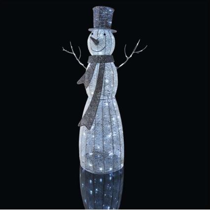 LED-Weihnachtsdekoration 120xLED/2,8W/230V 124 cm Schneemann