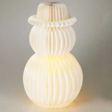 LED Weihnachtsdekoration 12xLED/3xAA 39 cm warmweiß Schneemann