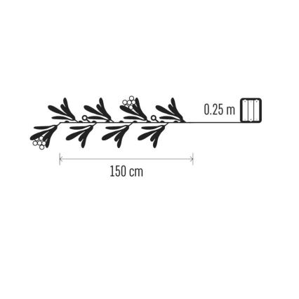 LED Weihnachtsdekoration 25xLED/3xAA