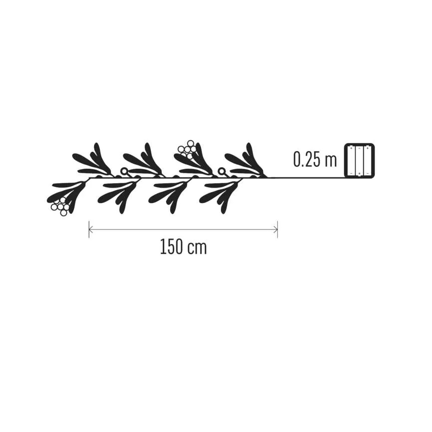 LED Weihnachtsdekoration 25xLED/3xAA