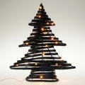 LED-Weihnachtsdekoration 30xLED/3xAA 40 cm warmweiß Baum/schwarz