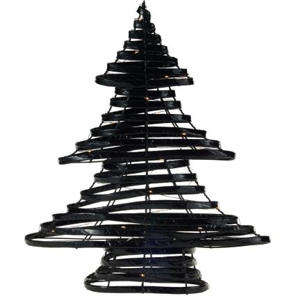 LED-Weihnachtsdekoration 30xLED/3xAA 40 cm warmweiß Baum/schwarz