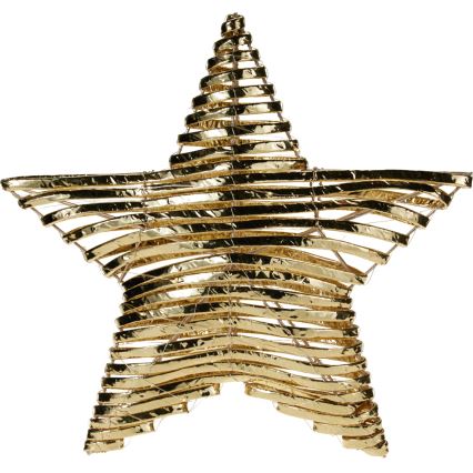 LED Weihnachtsdekoration 30xLED/3xAA 40 cm warmweiß Stern/gold