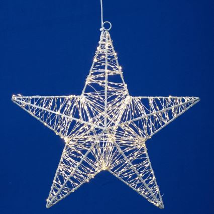 LED-Weihnachtsdekoration, 320 LEDs / 230 V, 45 cm, Stern, warmweiß