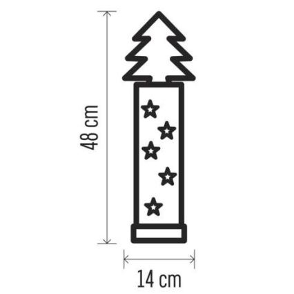 LED-Weihnachtsdekoration 5xLED/2xAA Baum