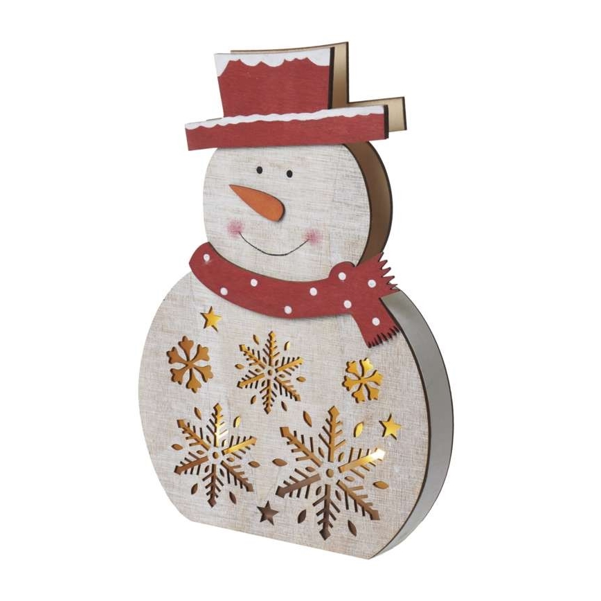 LED-Weihnachtsdekoration 5xLED/2xAA Schneemann