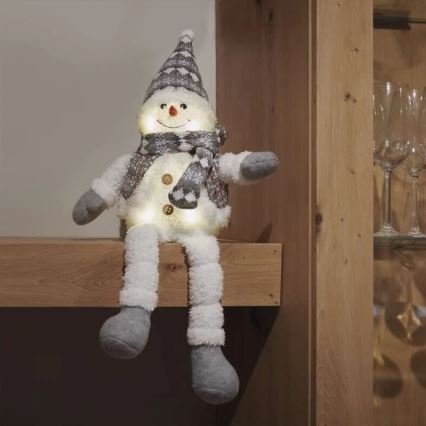 LED-Weihnachtsdekoration 6xLED/3xAA Schneemann