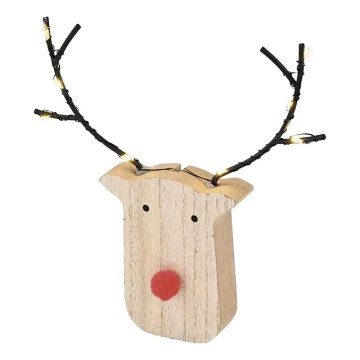 LED Weihnachtsdekoration 8xLED/2xAAA Rentier