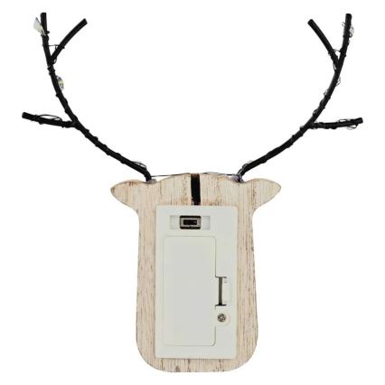 LED Weihnachtsdekoration 8xLED/2xAAA Rentier