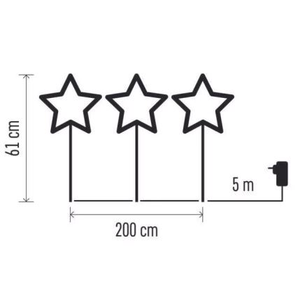 LED Weihnachtsdekoration für Außen 402xLED/3,6W/4,5/230V IP44 warm-weiβ