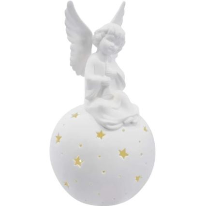 LED-Weihnachtsdekoration LED/0,4W/2xAA Keramischer Engel