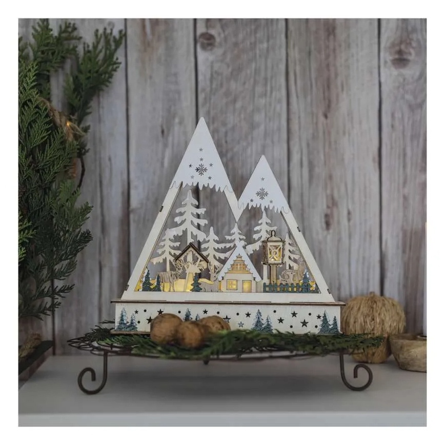 LED Weihnachtsdekoration LED/0,6W/2xAA Weihnachtslandschaft