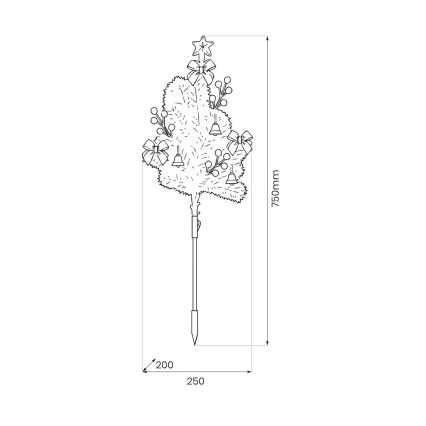 LED Weihnachtsdekoration LED/1W/230V 75 cm IP44 weiß