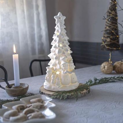 LED-Weihnachtsdekoration LED/2xAA warmweiß Weihnachtsbaum