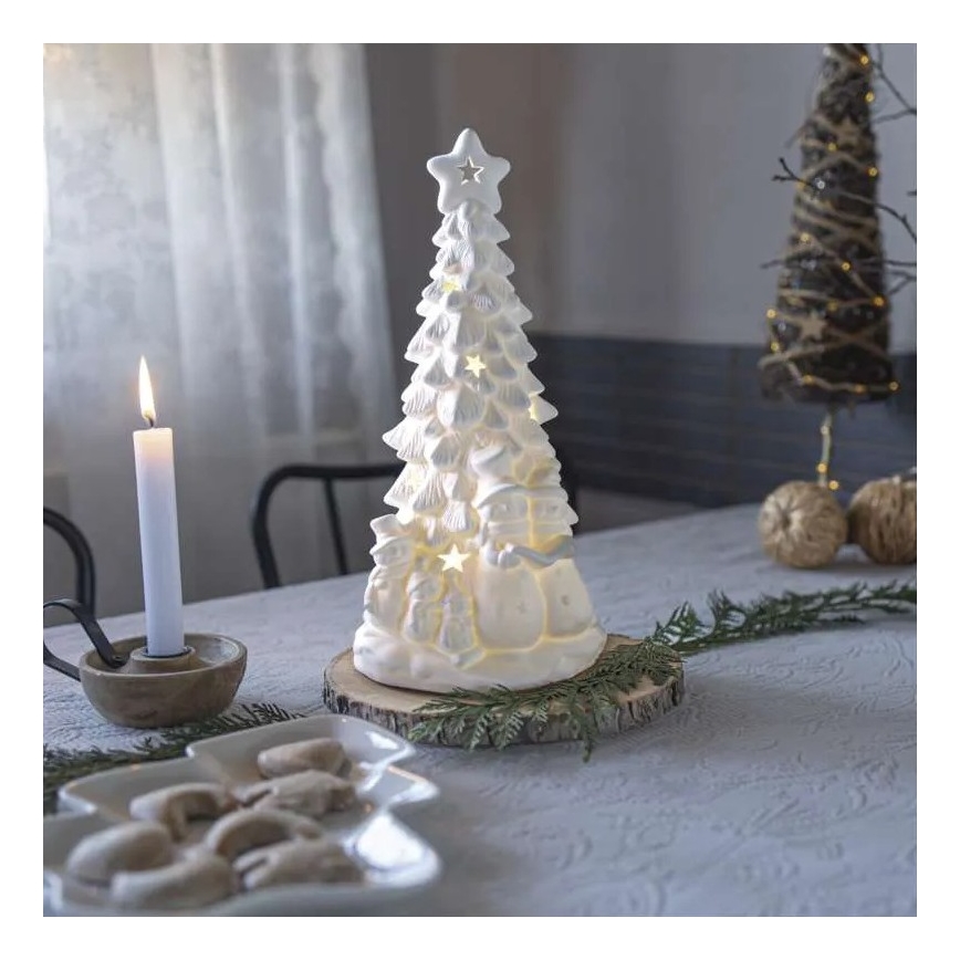 LED-Weihnachtsdekoration LED/2xAA warmweiß Weihnachtsbaum