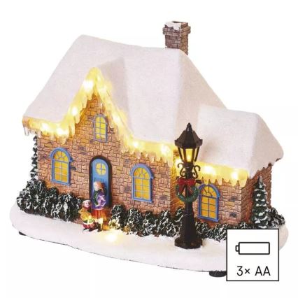 LED-Weihnachtsdekoration LED/3xAA Haus