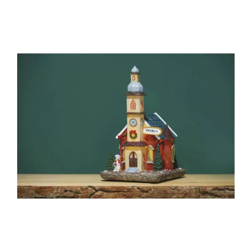 LED-Weihnachtsdekoration LED/3xAA Kirche