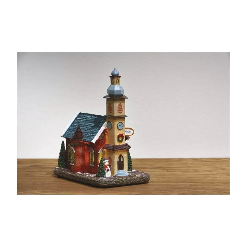 LED-Weihnachtsdekoration LED/3xAA Kirche
