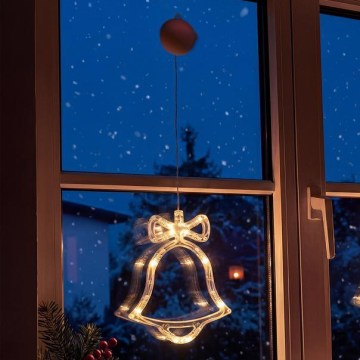 LED-Weihnachtsdekoration LED/3xAAA/warmweiß Glocke