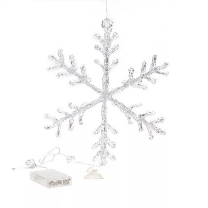 LED-Weihnachtsfensterdekoration 16xLED/3xAA warmweiß