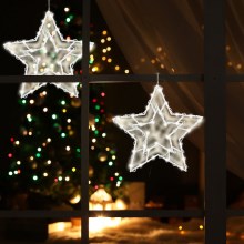 LED Weihnachtsfensterdekoration 35xLED/3xAA warm-weiβ