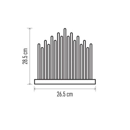 LED-Weihnachtskerzenständer 17xLED/3xAA rot