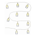LED-Weihnachtskette 10xLED/2xAA 1,8m warmweiß