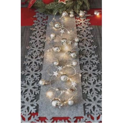 LED Weihnachtskette 20xLED/2xAA 2,2 m warmweiß