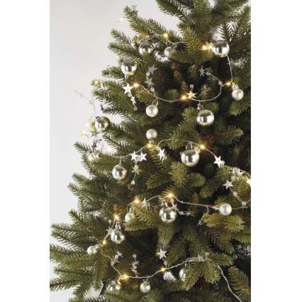 LED Weihnachtskette 20xLED/2xAA 2,2 m warmweiß
