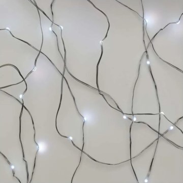 LED Weihnachtskette 20xLED/2xAA 2,4m kaltweiß
