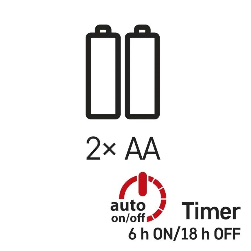 LED Weihnachtskette 20xLED/2xAA 2,4m kaltweiß