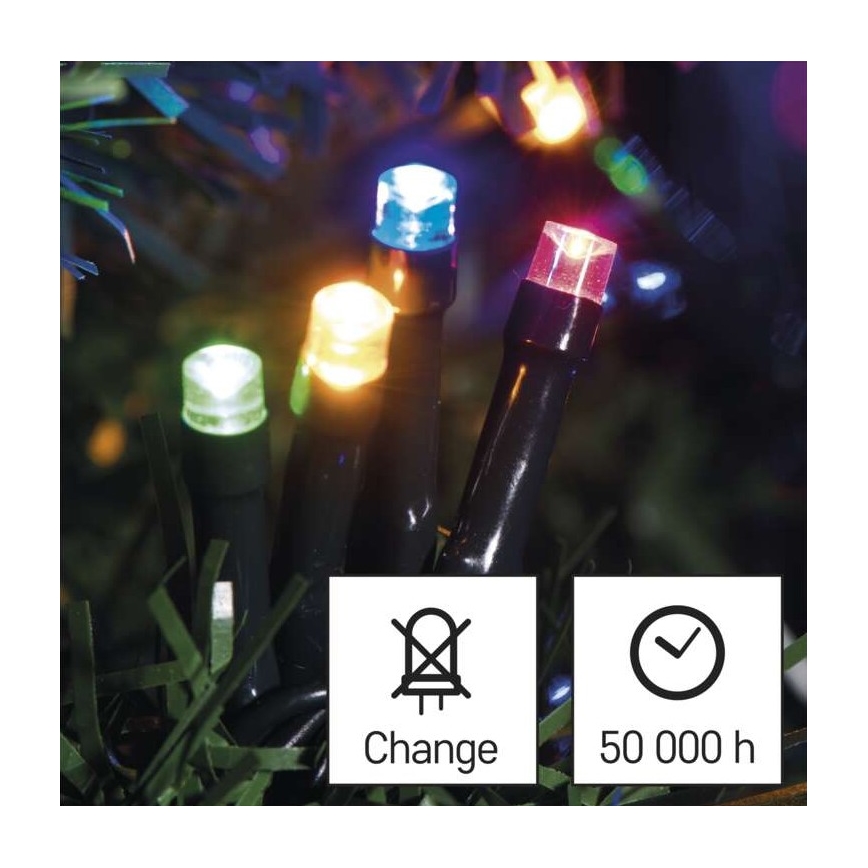 LED Weihnachtskette 50xLED/4m multicolor