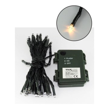 LED Weihnachtskette für Außen 10,8 m 100xLED/3xAA 2700 K