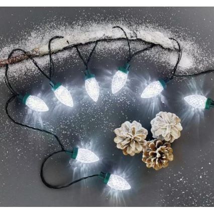 LED Weihnachtskette für Außen 50xLED/8 funkcí 14,8 m IP44 kaltweiß