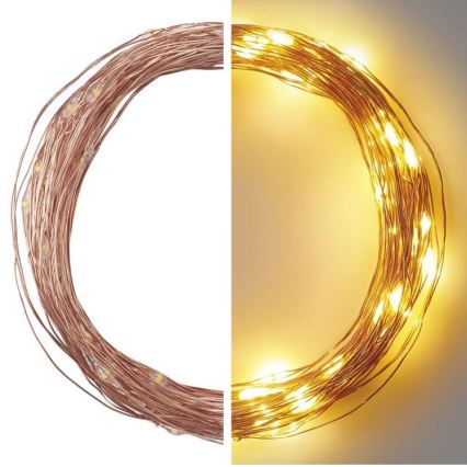 LED-Weihnachtskette für den Außenbereich 100xLED/15m IP44 warmweiß