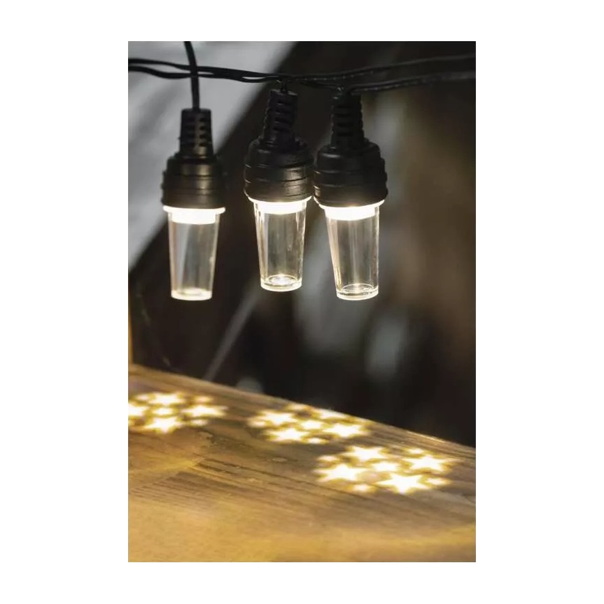 LED-Weihnachtskette für den Außenbereich 10xLED/9,5 m IP44 kaltweiß