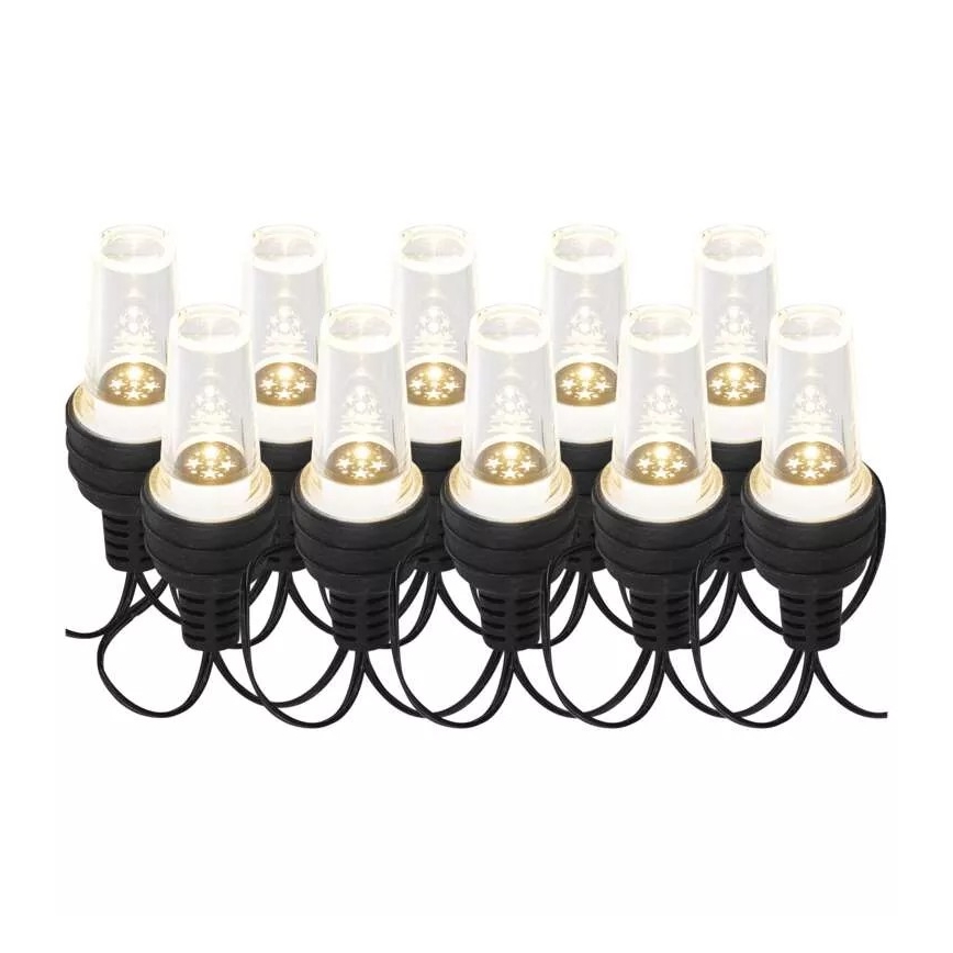 LED-Weihnachtskette für den Außenbereich 10xLED/9,5 m IP44 kaltweiß
