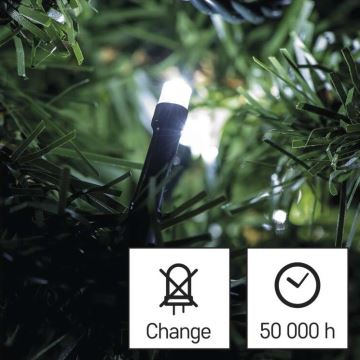 LED-Weihnachtskette für den Außenbereich 120xLED/17m IP44 kaltweiß