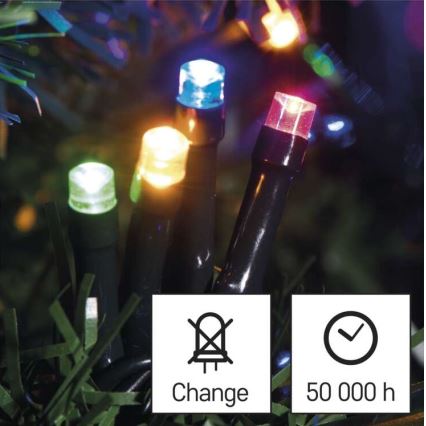 LED-Weihnachtskette für den Außenbereich 120xLED/8 Modi 17m IP44 multicolor