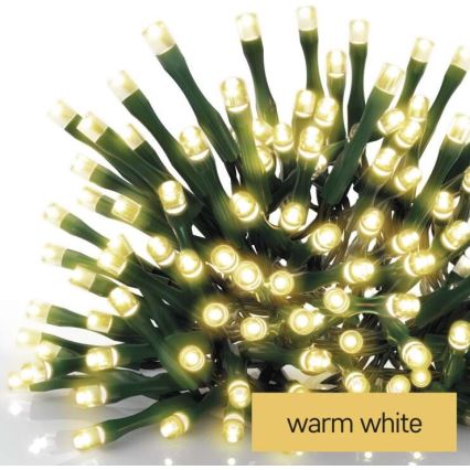 LED-Weihnachtskette für den Außenbereich 120xLED/8 Modi 17m IP44 warmweiß