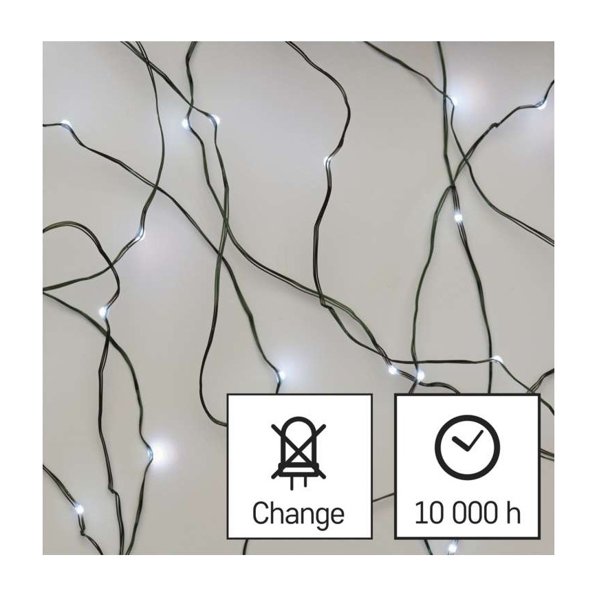 LED-Weihnachtskette für den Außenbereich 150xLED/20m IP44 kaltweiß