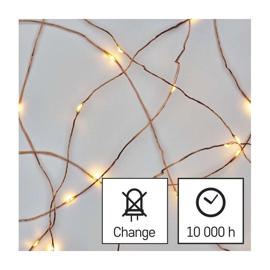 LED-Weihnachtskette für den Außenbereich 150xLED/20m IP44 warmweiß