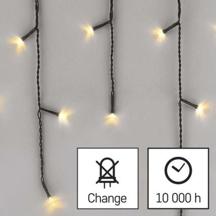 LED Weihnachtskette für den Außenbereich 200xLED/8 Modi 8,6m IP44 warmweiß