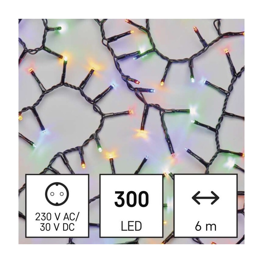 LED-Weihnachtskette für den Außenbereich 300xLED/11m IP44 multicolor