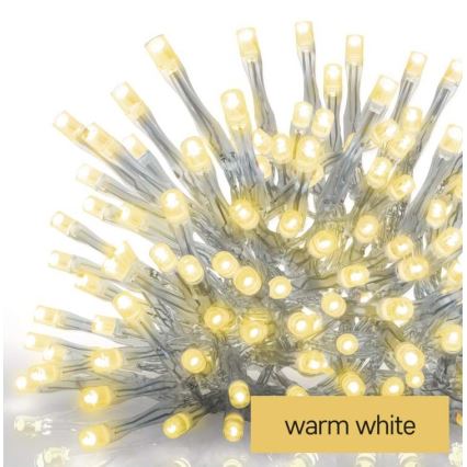 LED-Weihnachtskette für den Außenbereich 300xLED/8 Modi 10m IP44 warmweiß + Fernbedienung