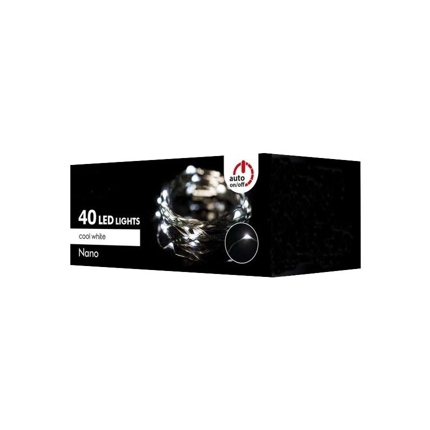 LED-Weihnachtskette für den Außenbereich 4 m 40xLED/2,4W/230V IP44