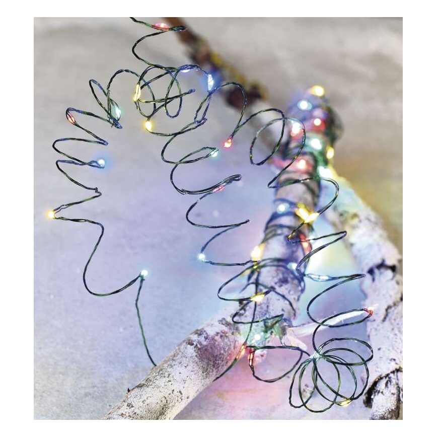 LED-Weihnachtskette für den Außenbereich 40xLED/9m IP44 multicolor
