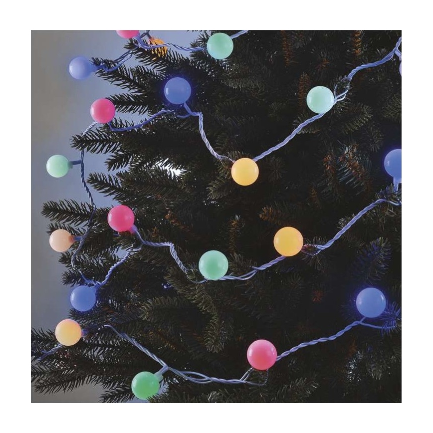 LED-Weihnachtskette für den Außenbereich 40xLED/9m IP44 multicolor