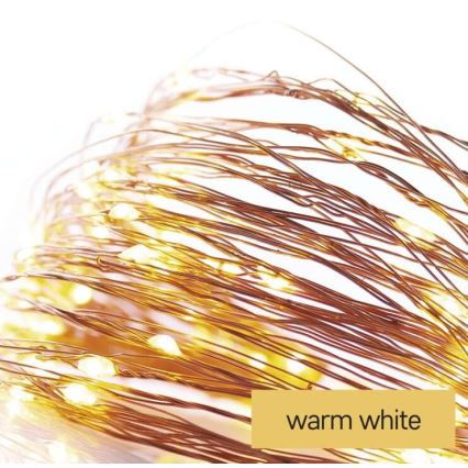 LED-Weihnachtskette für den Außenbereich 40xLED/9m IP44 warmweiß